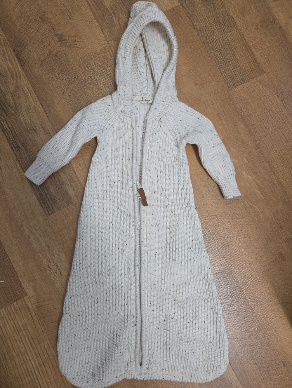 Goumi Kids Mountain Collection Organic Cotton Knit Wearable Blanket - Cream